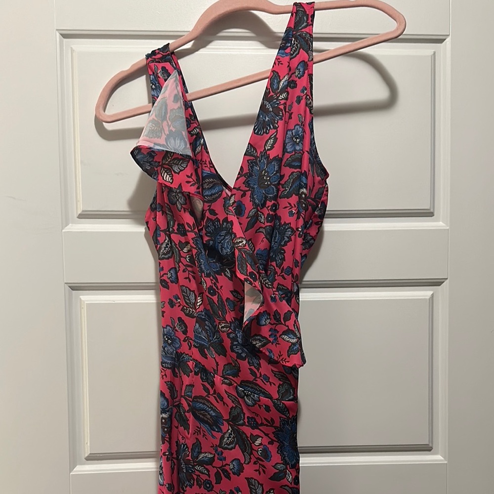 Ava & Aiden Pink and Blue Floral High Low Dress